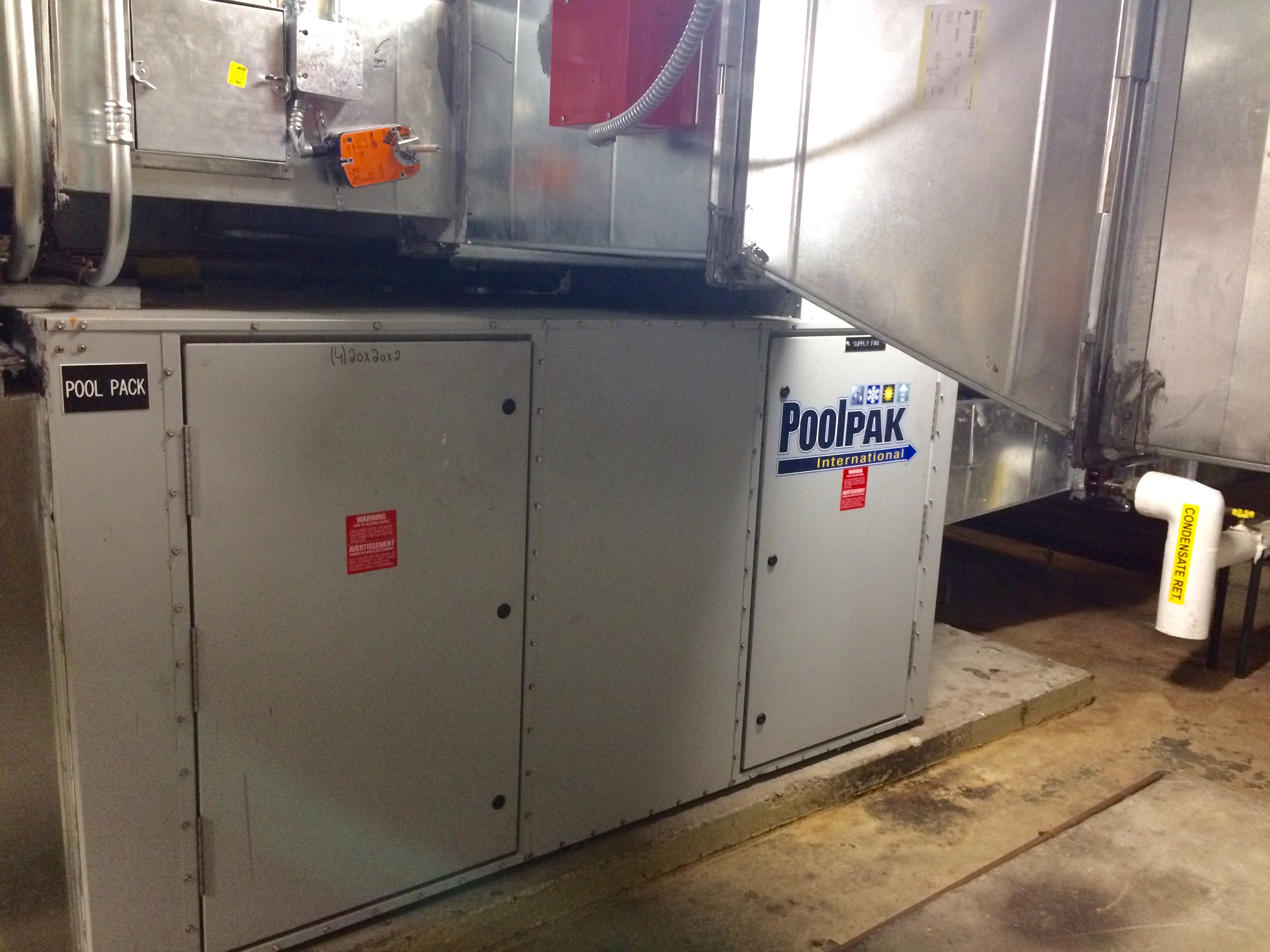 PoolPak System in a tight equipment room